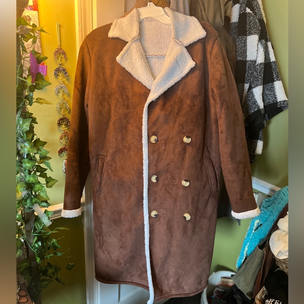 2XL Men's Suede Coat